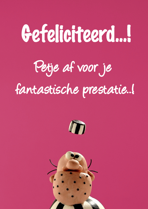 Boef Brom doet zijn petje af - Felicitatiekaarten Felicitatiekaarten - Boef Brom doet zijn petje af