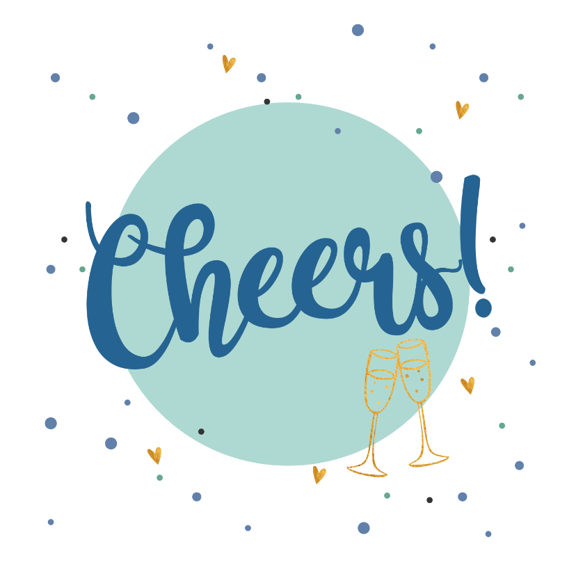 Felicitatiekaarten - Cheers - love felicitatiekaart