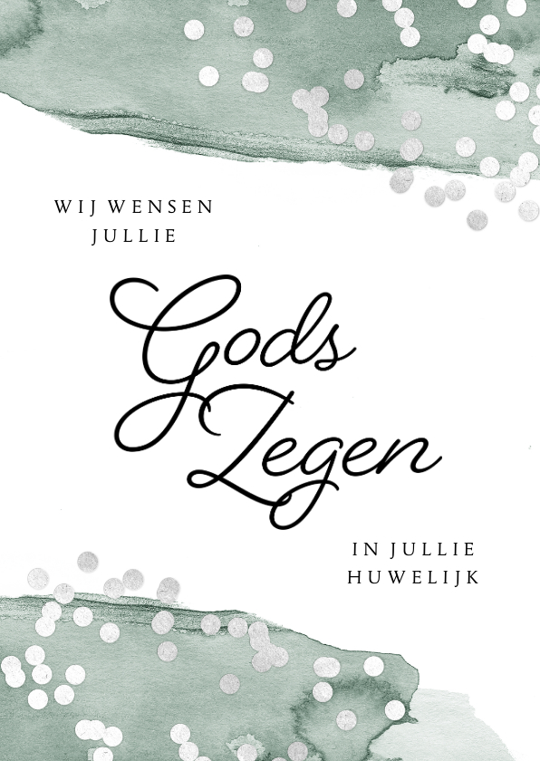 Felicitatiekaarten - Christelijke felicitatiekaart voor een huwelijk Gods zegen