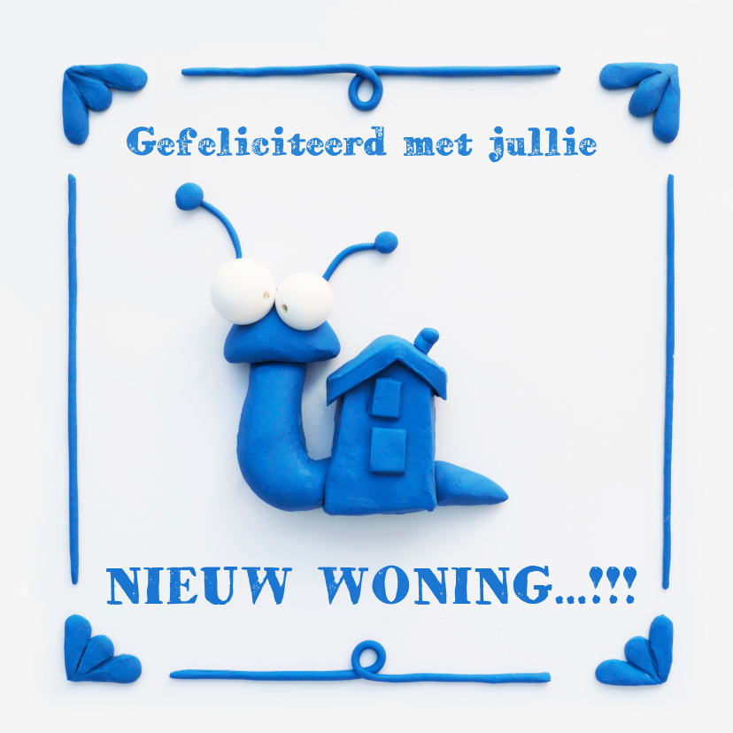 Delfts Blauwe Slakkenwoning - Felicitatiekaarten Felicitatiekaarten - Delfts Blauwe Slakkenwoning