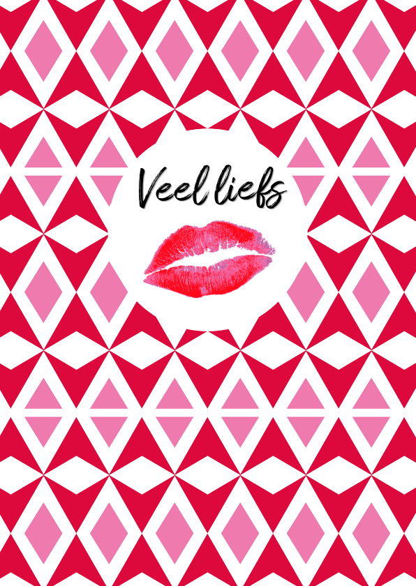 Een kus voor jou, of eigen naam in te vullen - Felicitatiekaarten Felicitatiekaarten - Een kus voor jou, of eigen naam in te vullen