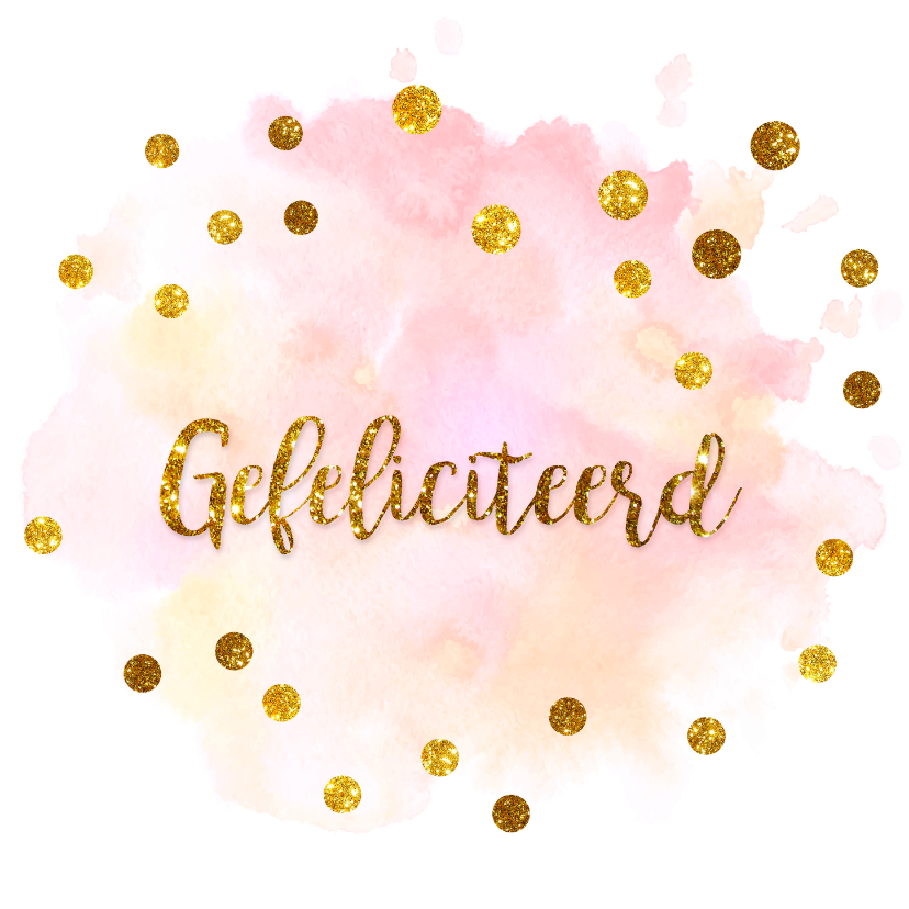 Felicitatiekaarten - feestelijke felicitatiekaart met confetti