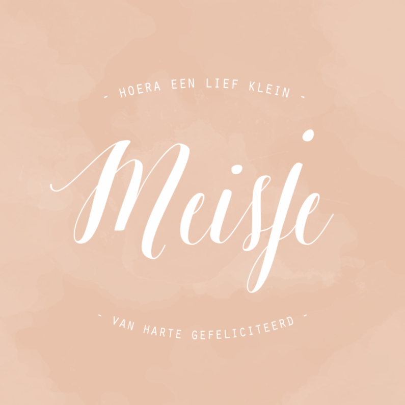 Felicitatiekaarten - Felicitaiekaart meisje