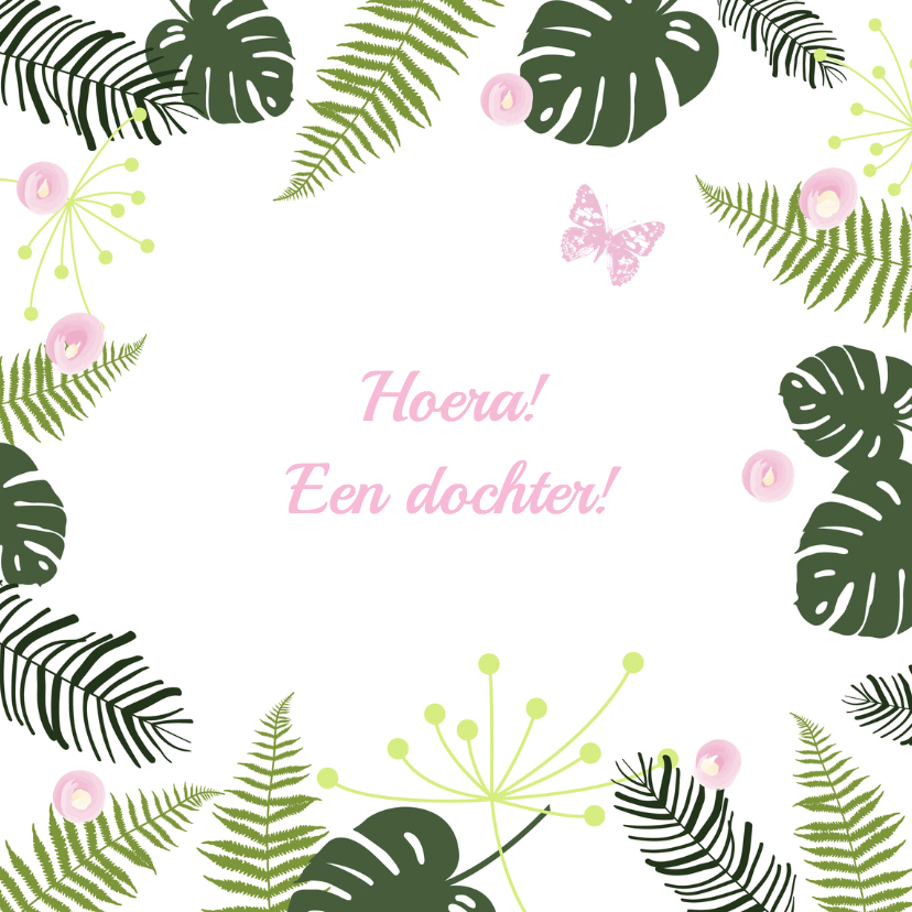 Felicitatie - Botanisch meisje - Felicitatiekaarten Felicitatiekaarten - Felicitatie - Botanisch meisje