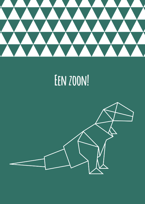 Felicitatiekaarten - Felicitatie - Dino origami