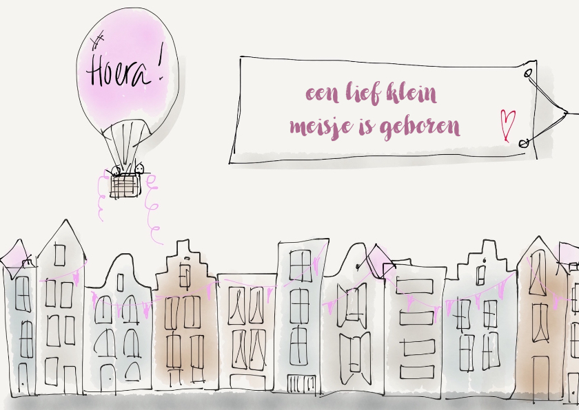 Felicitatie Dochter Ballon - Felicitatiekaarten Felicitatiekaarten - Felicitatie Dochter Ballon