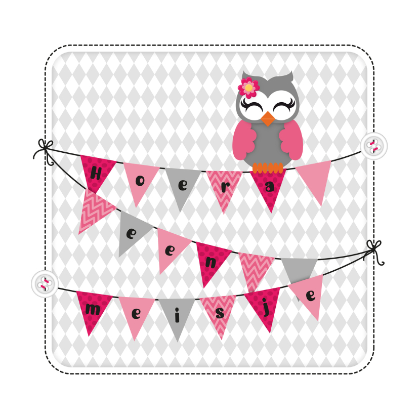 Felicitatie dochter uiltje - Felicitatiekaarten Felicitatiekaarten - Felicitatie dochter uiltje