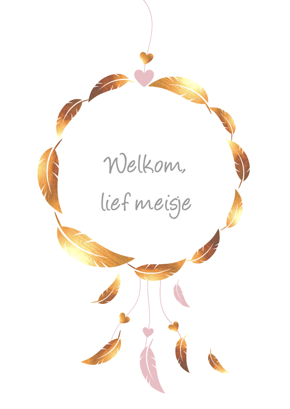 Felicitatie -Dromenvanger meisje - Felicitatiekaarten Felicitatiekaarten - Felicitatie -Dromenvanger meisje