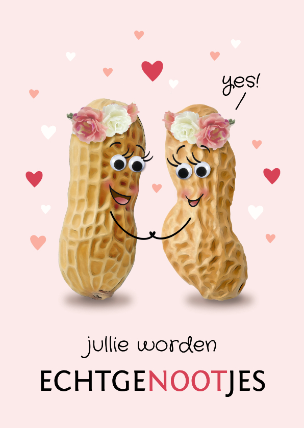 Felicitatiekaarten -  Felicitatie echtgenoten lesbisch huwelijk