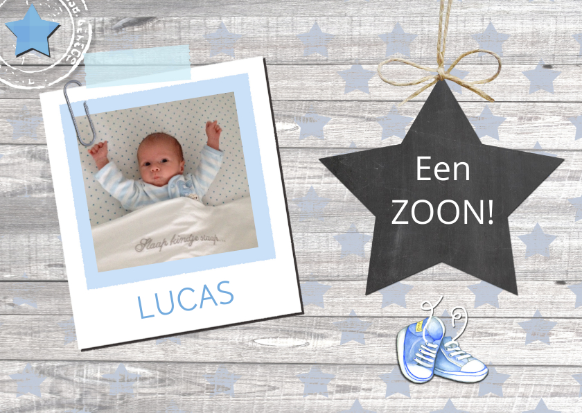 felicitatie geboorte jongen ster - Felicitatiekaarten Felicitatiekaarten - felicitatie geboorte jongen ster