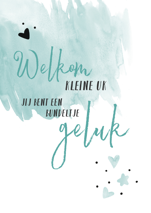 Felicitatiekaarten - Felicitatie geboorte kleine uk een bundeltje geluk