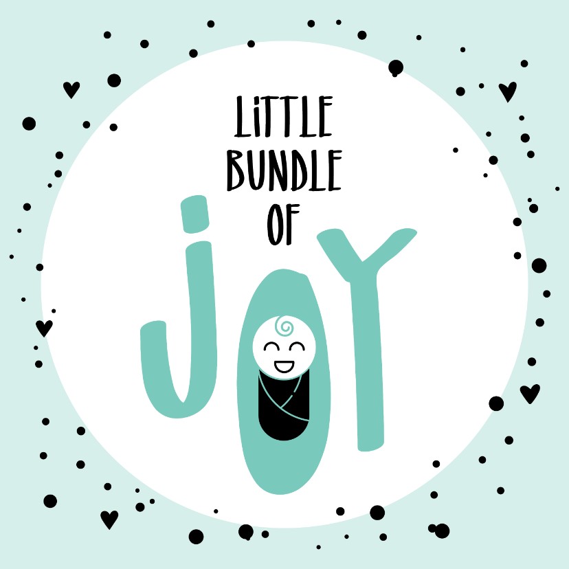 Felicitatie geboorte Little bundle of joy - Felicitatiekaarten Felicitatiekaarten - Felicitatie geboorte Little bundle of joy
