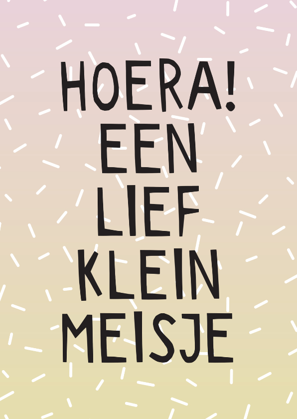 Felicitatie geboorte meisje hip hagelslag patroon - Felicitatiekaarten Felicitatiekaarten - Felicitatie geboorte meisje hip hagelslag patroon
