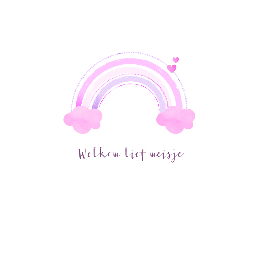 Felicitatie geboorte regenboogje - Felicitatiekaarten Felicitatiekaarten - Felicitatie geboorte regenboogje