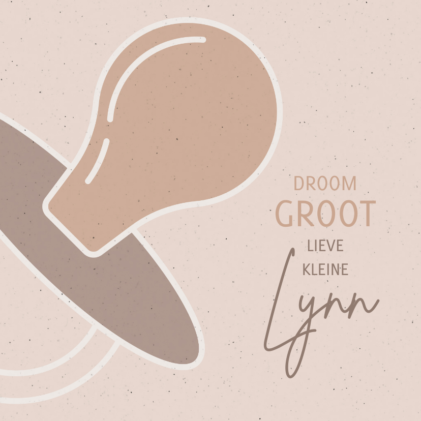 Felicitatie geboorte Reuzegrote speen - Felicitatiekaarten Felicitatiekaarten - Felicitatie geboorte Reuzegrote speen