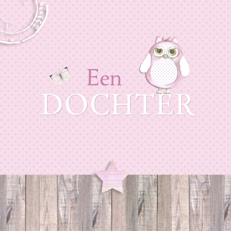 Felicitatie geboorte uiltje - Felicitatiekaarten Felicitatiekaarten - Felicitatie geboorte uiltje