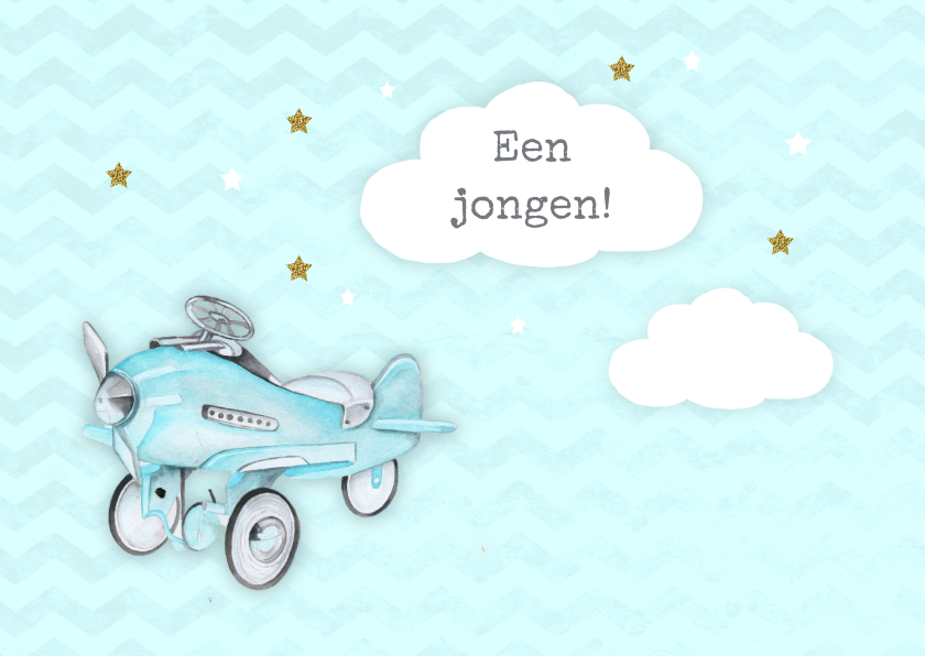 Felicitatie geboorte vliegtuig - Felicitatiekaarten Felicitatiekaarten - Felicitatie geboorte vliegtuig