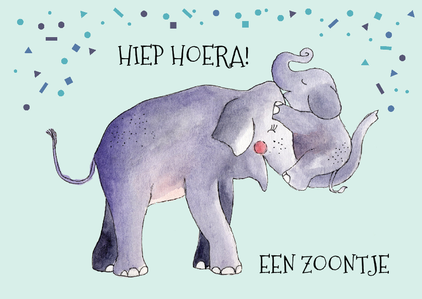 Gebeurt Perceptie Darmen Felicitatie geboorte zoon illustratie olifant | Kaartje2go