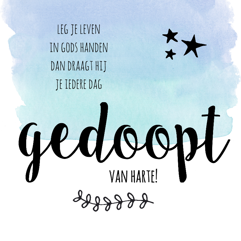 Felicitatie - gedoopt jongen - Felicitatiekaarten Felicitatiekaarten - Felicitatie - gedoopt jongen