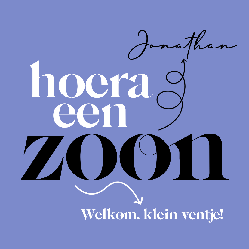 Felicitatiekaarten - Felicitatie Hoera een zoon