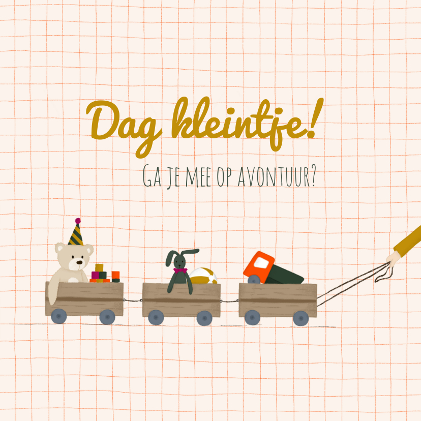 Felicitatie kaart voor geboorte - speelgoed - Felicitatiekaarten Felicitatiekaarten - Felicitatie kaart voor geboorte - speelgoed