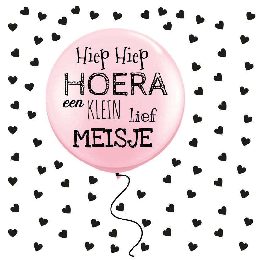 Felicitatiekaarten - Felicitatie Klein lief Meisje
