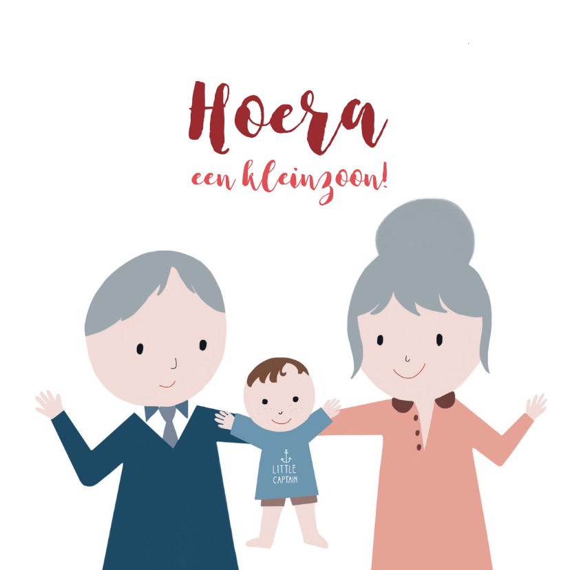 Felicitatie kleinzoon illustratie - Felicitatiekaarten Felicitatiekaarten - Felicitatie kleinzoon illustratie