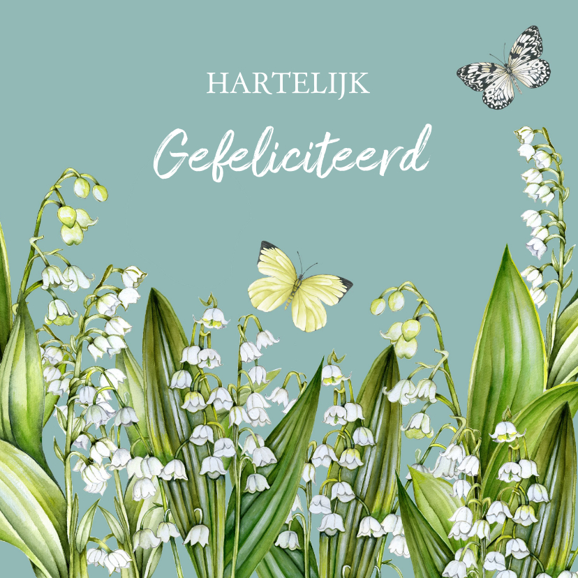 Felicitatie lelietjes van dalen - Felicitatiekaarten Felicitatiekaarten - Felicitatie lelietjes van dalen