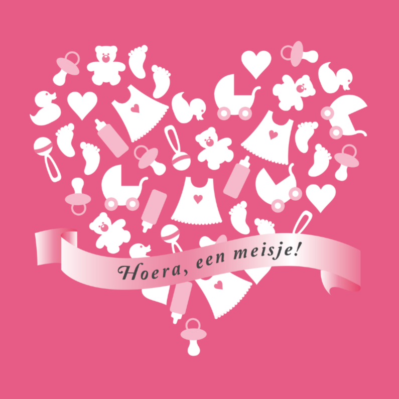 Felicitatie Meisje Hart - Felicitatiekaarten Felicitatiekaarten - Felicitatie Meisje Hart