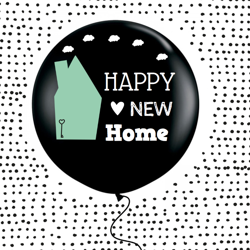 Felicitatie Nieuwe woning ballon |