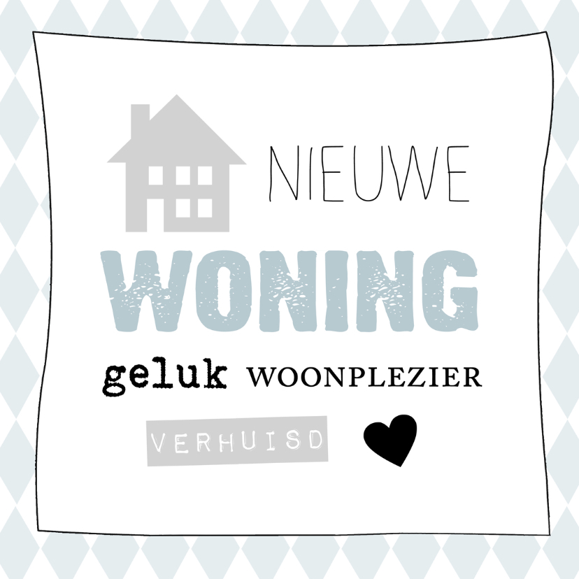 Felicitatie nieuwe woning pastel - Felicitatiekaarten Felicitatiekaarten - Felicitatie nieuwe woning pastel