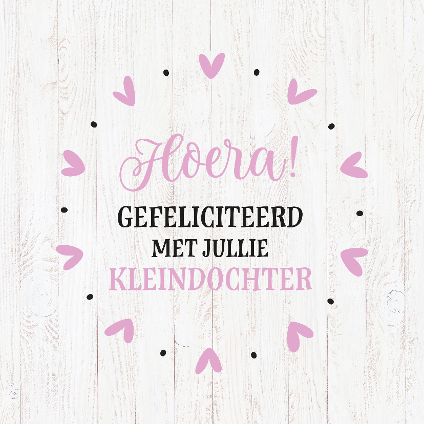 Felicitatiekaarten - Felicitatie - opa en oma kleindochter