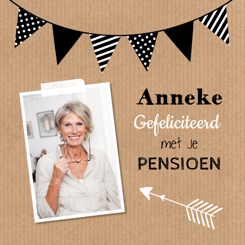 Felicitatie pensioen foto slinger Kraft - Felicitatiekaarten Felicitatiekaarten - Felicitatie pensioen foto slinger Kraft