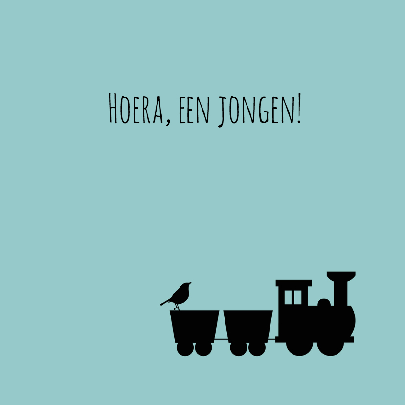 Felicitatie -Silhouet trein zoon - Felicitatiekaarten Felicitatiekaarten - Felicitatie -Silhouet trein zoon