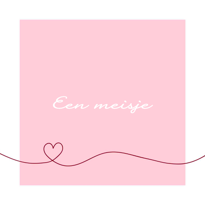 Felicitatiekaarten - Felicitatie - Simpel hart roze