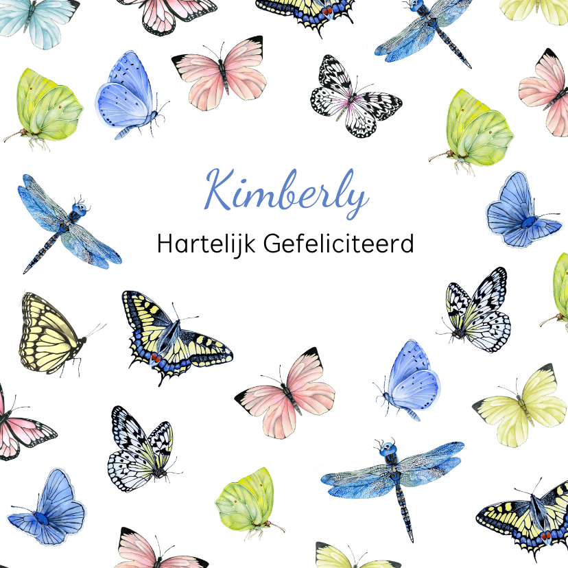 Felicitatie vlinders - Felicitatiekaarten Felicitatiekaarten - Felicitatie vlinders