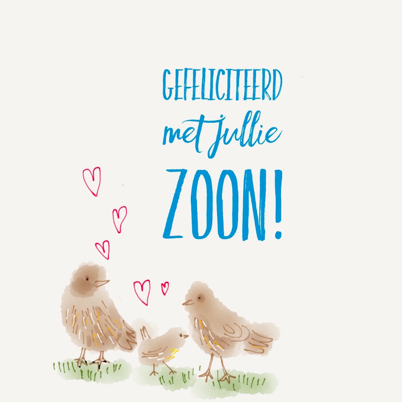 Felicitatie Vogeltje - Felicitatiekaarten Felicitatiekaarten - Felicitatie Vogeltje
