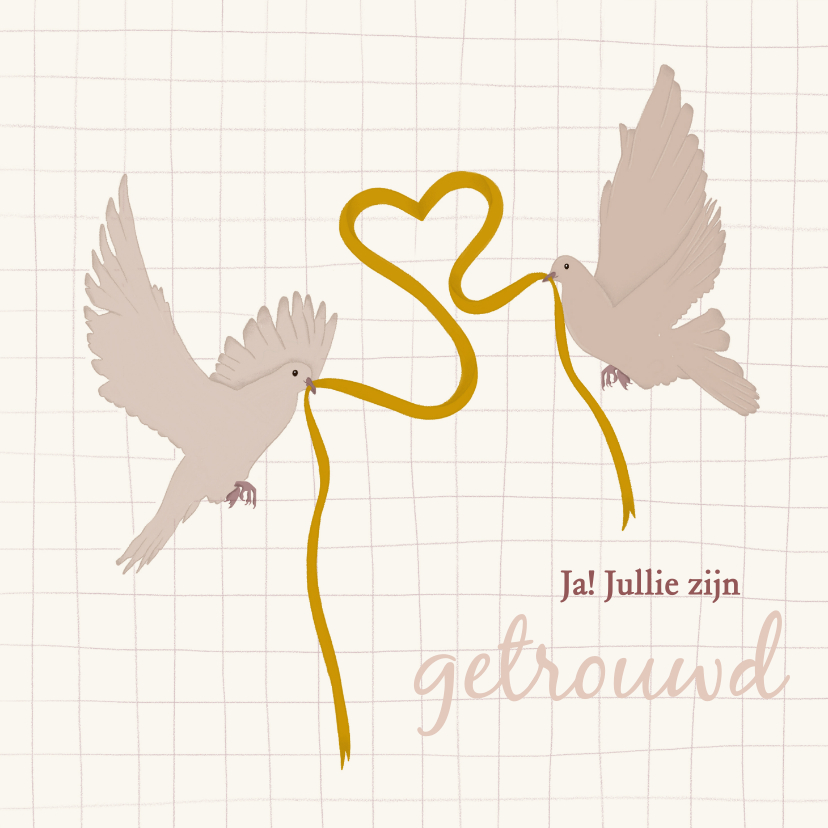 Felicitatie voor huwelijk - lovebirds - Felicitatiekaarten Felicitatiekaarten - Felicitatie voor huwelijk - lovebirds