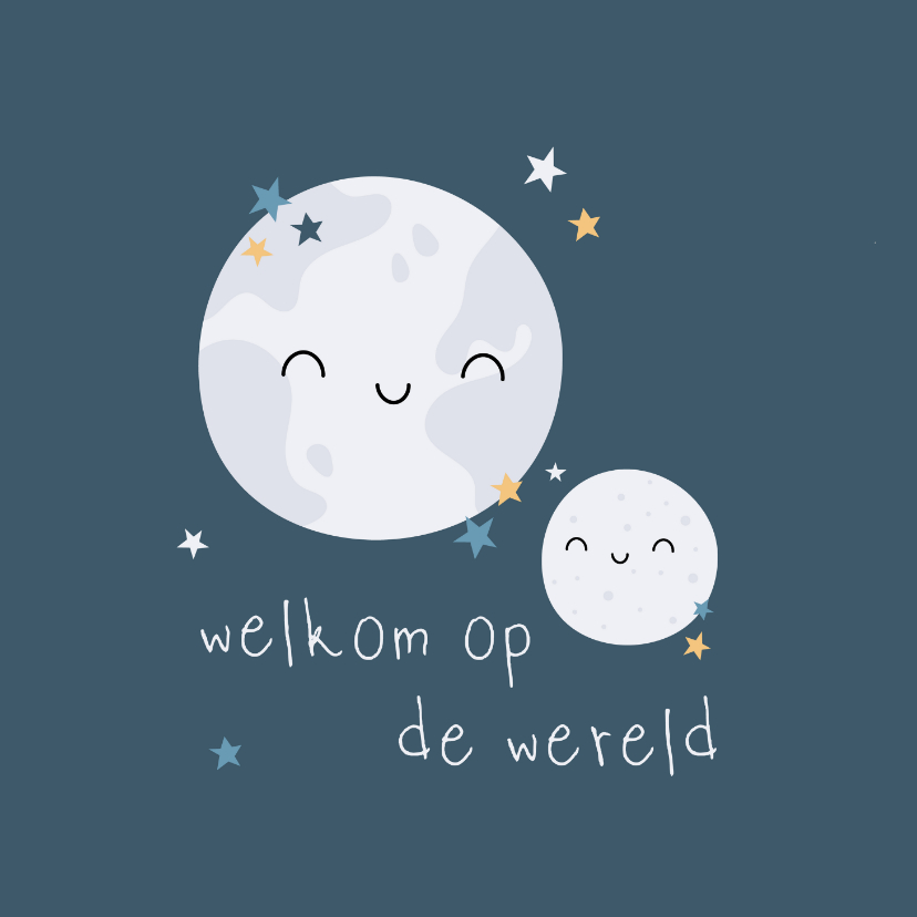 Felicitatiekaarten - Felicitatie welkom op de wereld planeten