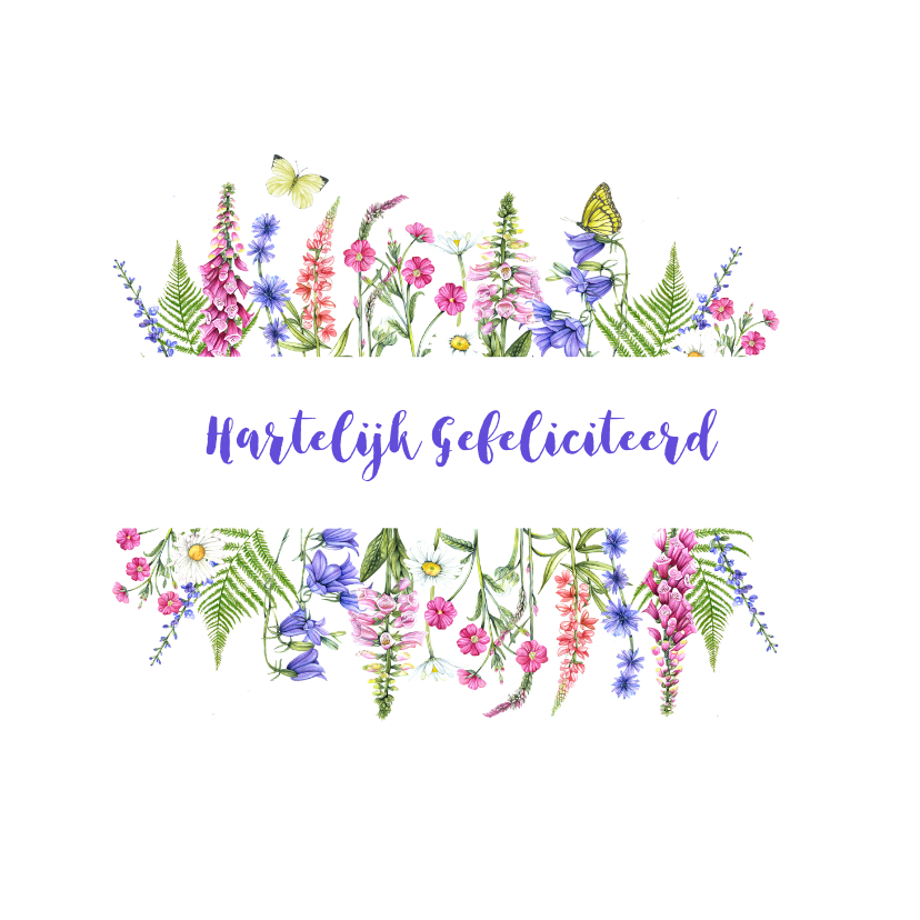 Felicitatiekaarten - Felicitatie wilde bloemen