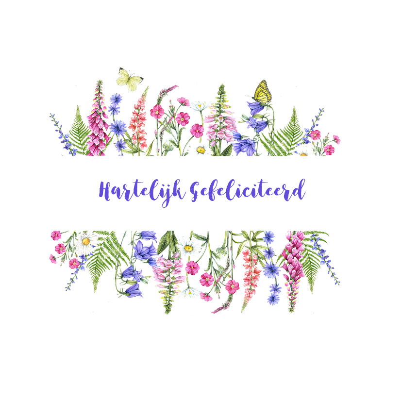 Felicitatiekaarten - Felicitatie wilde bloemen