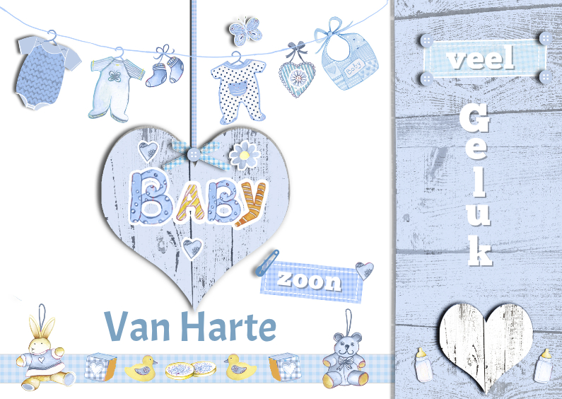 felicitatie zoon houten hart waslijn - Felicitatiekaarten Felicitatiekaarten - felicitatie zoon houten hart waslijn