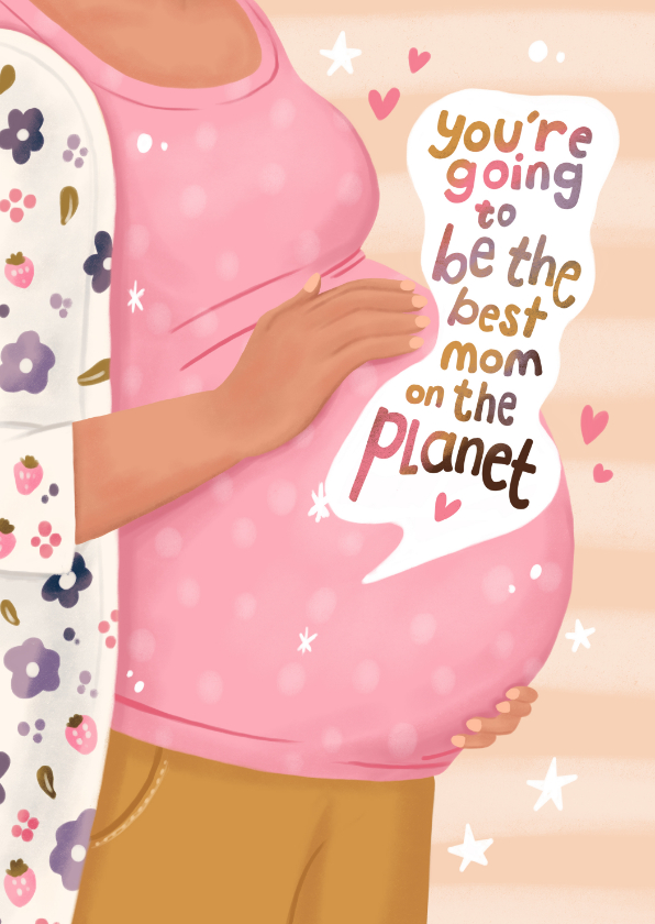 Felicitatie zwanger baby buik lief beste moeder op de wereld - Felicitatiekaarten Felicitatiekaarten - Felicitatie zwanger baby buik lief beste moeder op de wereld
