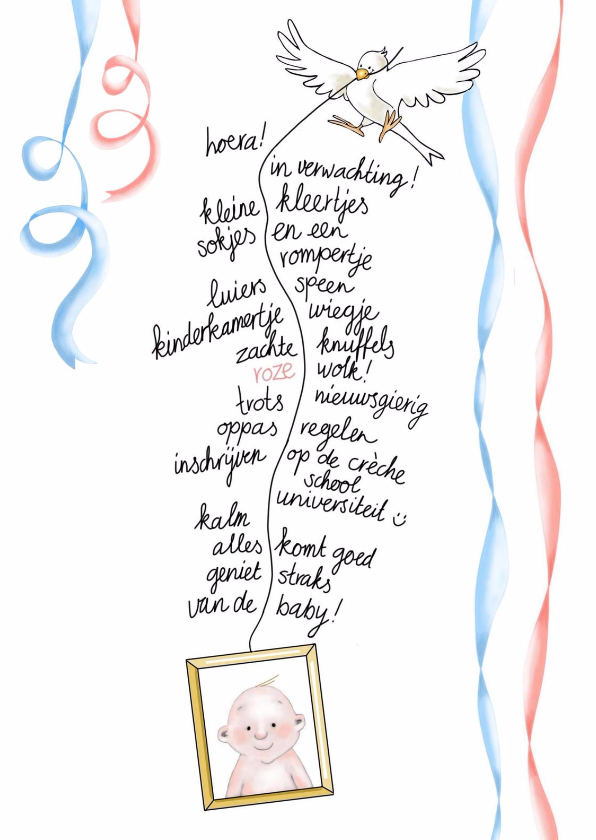 Felicitatie zwanger - in verwachting alles komt goed - Felicitatiekaarten Felicitatiekaarten - Felicitatie zwanger - in verwachting alles komt goed