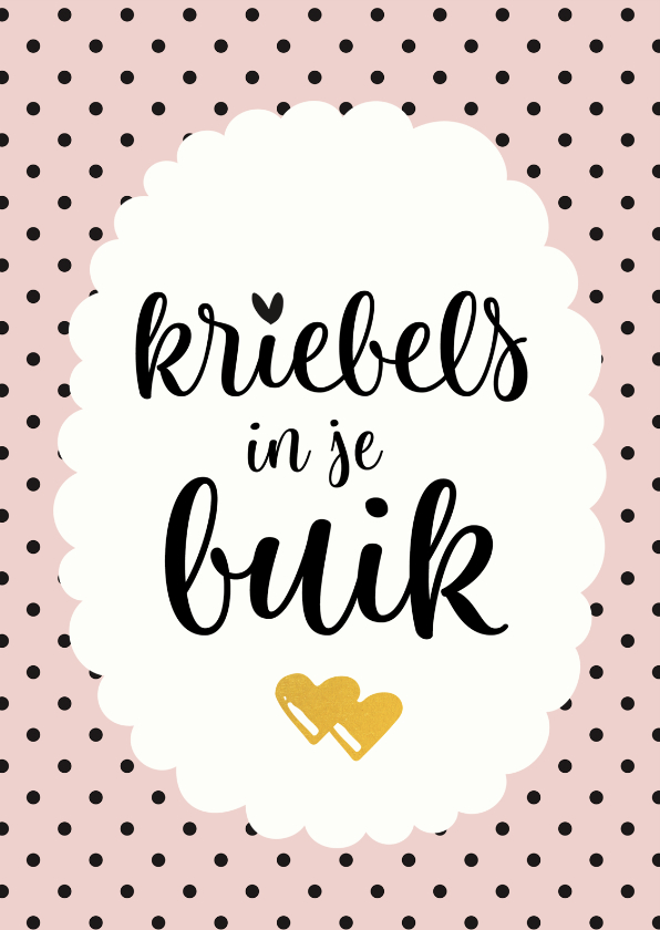 Felicitatiekaarten - Felicitatie - zwanger kriebels in je buik