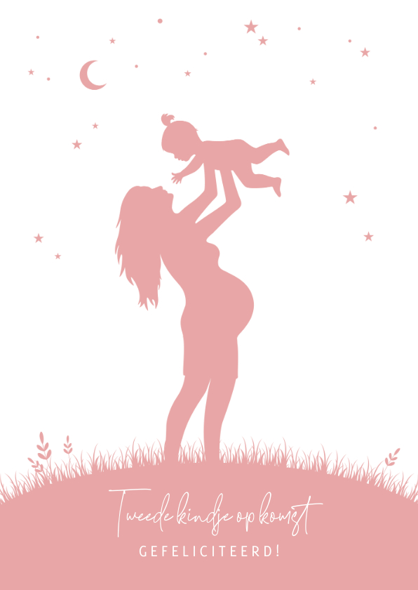 Felicitatiekaarten - Felicitatie zwangerschap tweede kindje