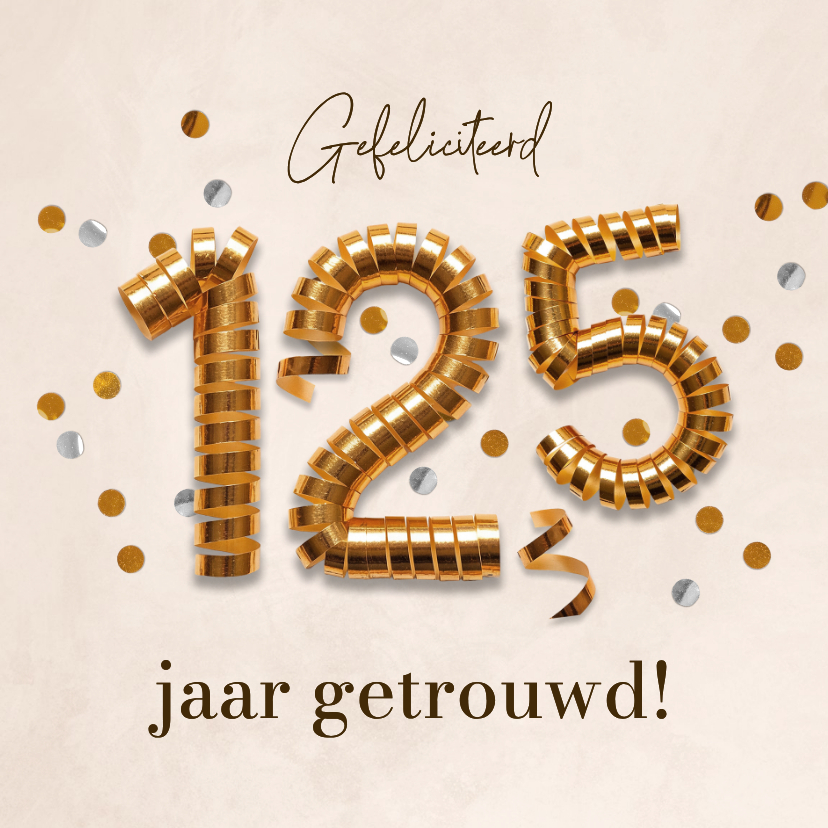 Felicitatiekaart 12,5 jaar getrouwd slingers cijfers koper - Felicitatiekaarten Felicitatiekaarten - Felicitatiekaart 12,5 jaar getrouwd slingers cijfers koper