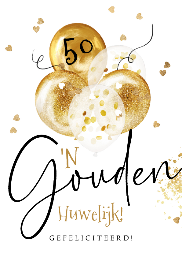 50 getrouwd | Kaartje2go