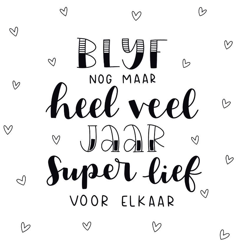 Felicitatiekaarten - Felicitatiekaart - Blijf lief voor elkaar!