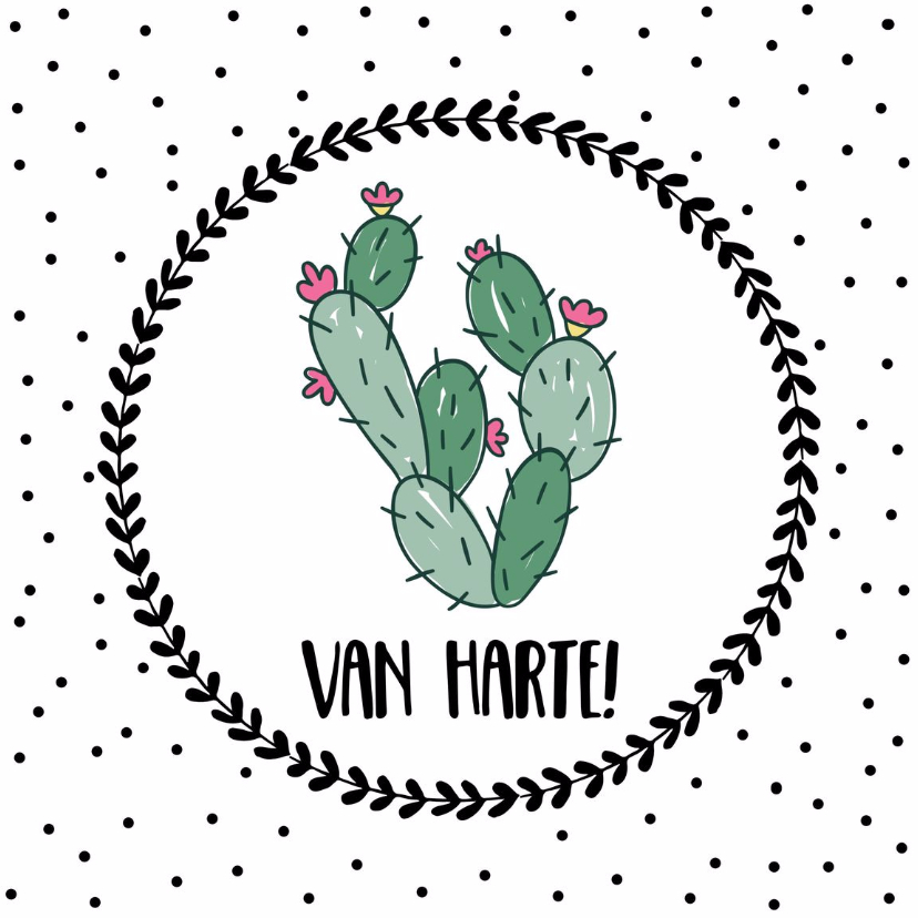 Felicitatiekaart Cactus - WW - Felicitatiekaarten Felicitatiekaarten - Felicitatiekaart Cactus - WW